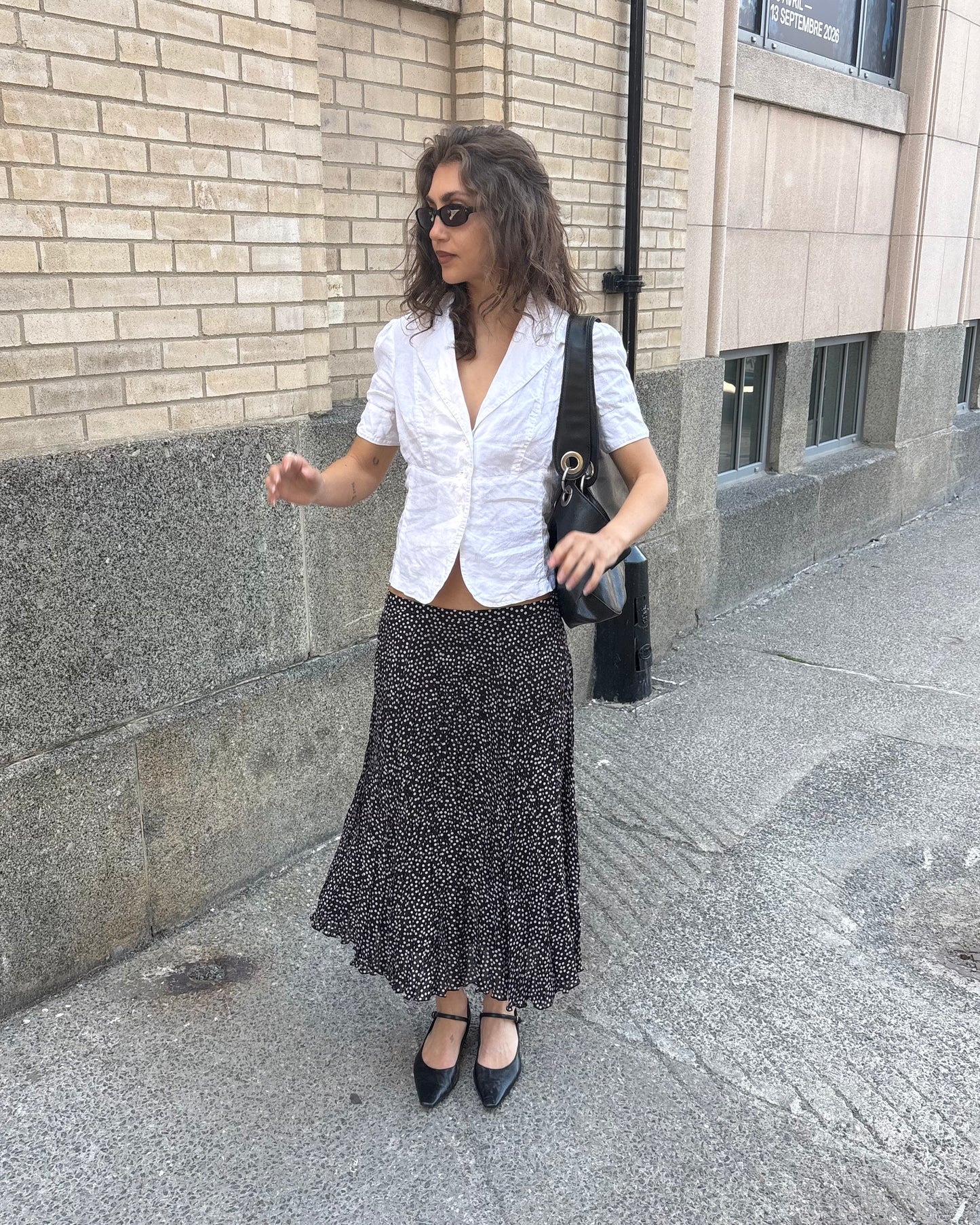White linen blouse
