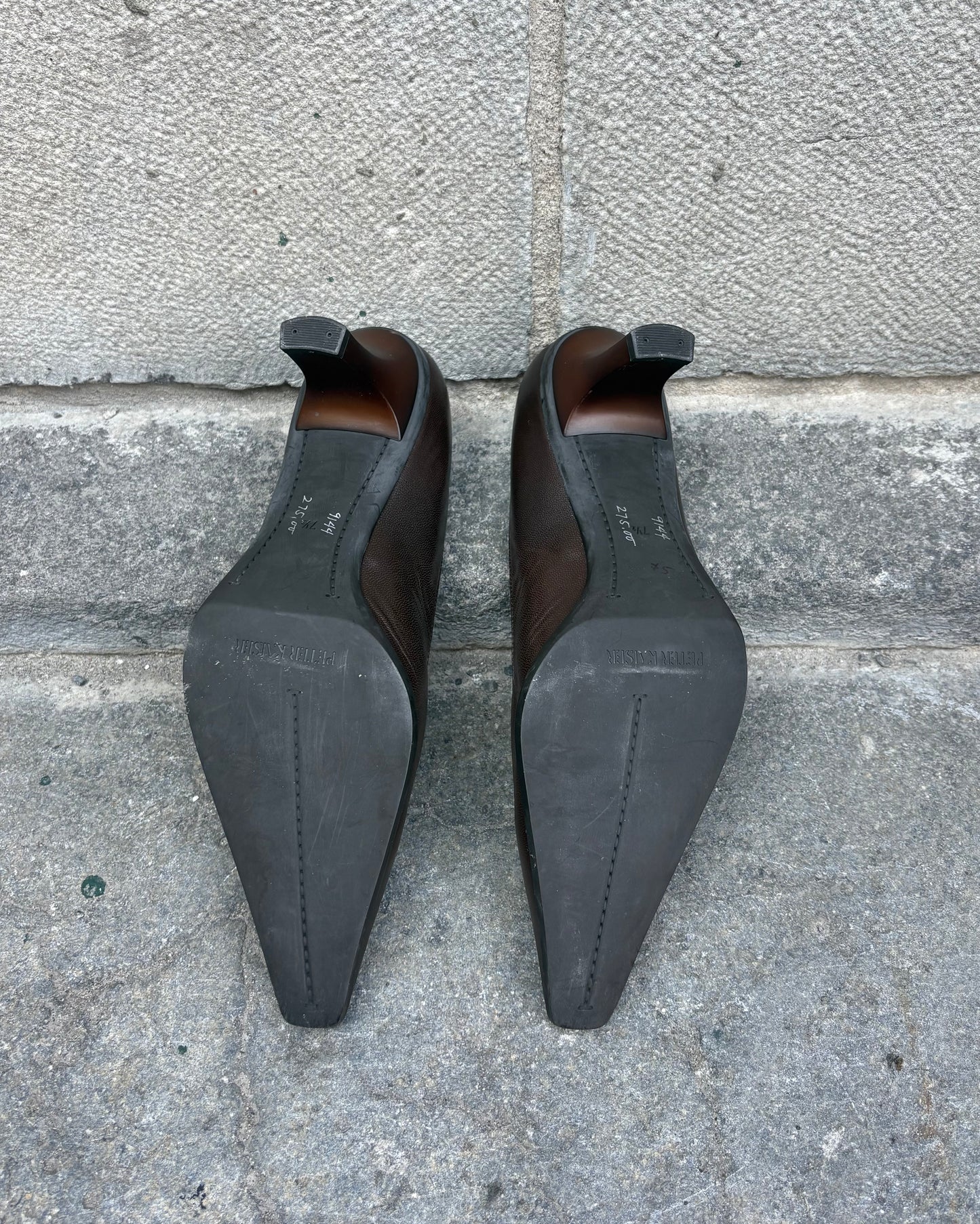 Peter Kaiser brown leather heels