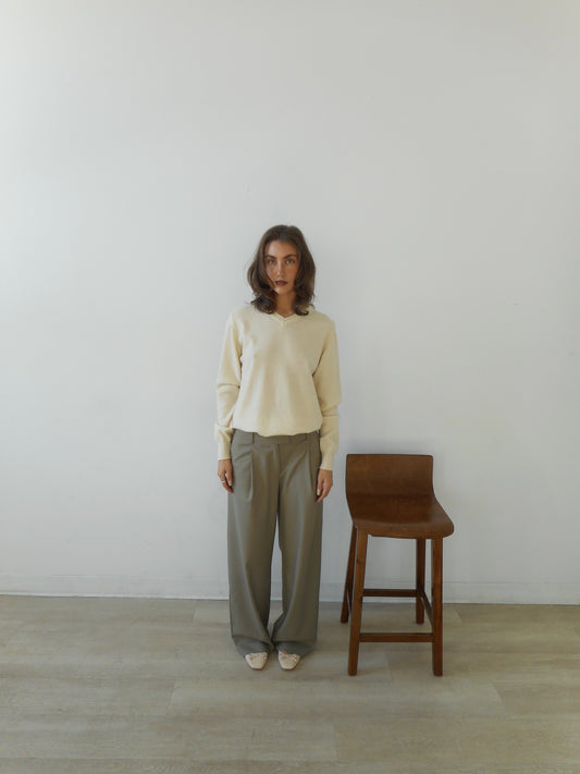 Cream lambswool sweater