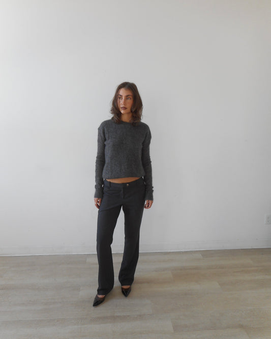 Grey mohair long-sleeve