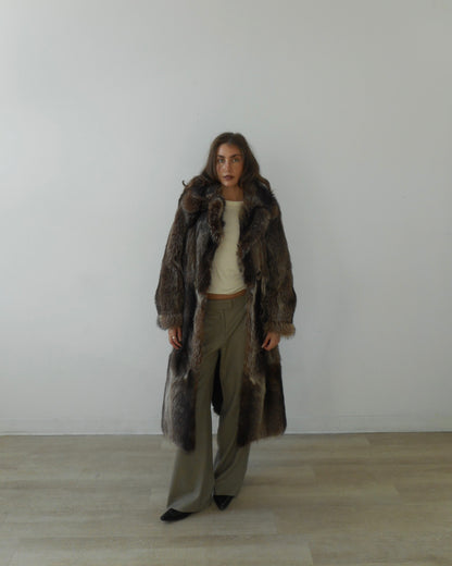 Wolverine fur coat