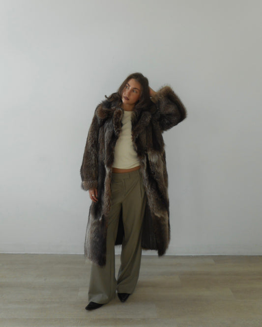 Wolverine fur coat