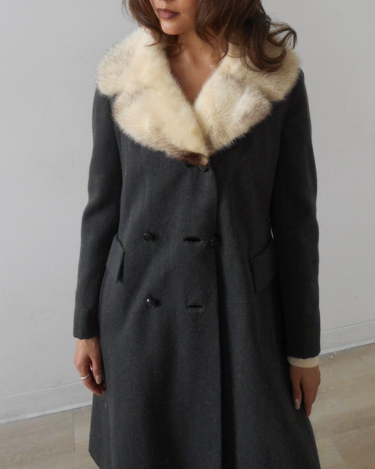 Custom wool fox fur coat