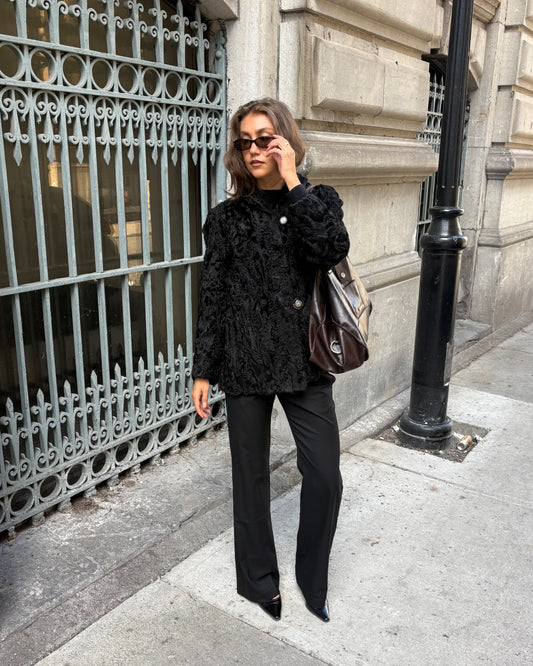 Lamb fur coat