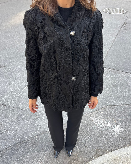 Lamb fur coat
