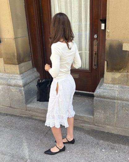 White cotton pantaloons