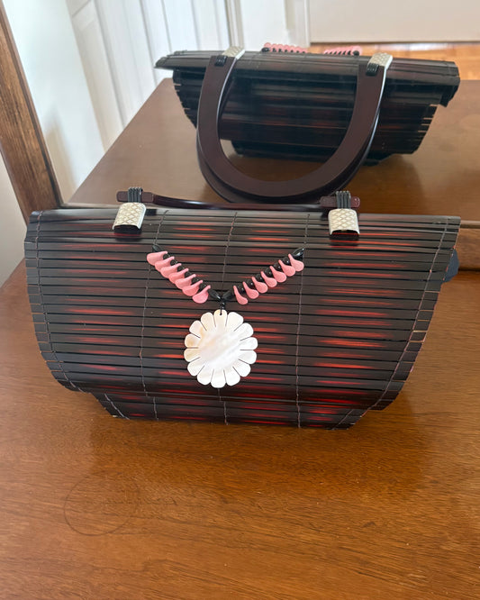 Bamboo seashell purse