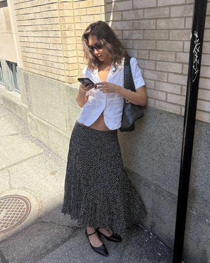 White linen blouse