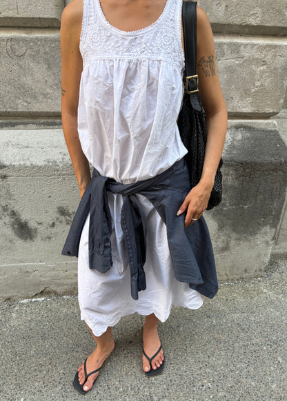White cotton babydoll dress