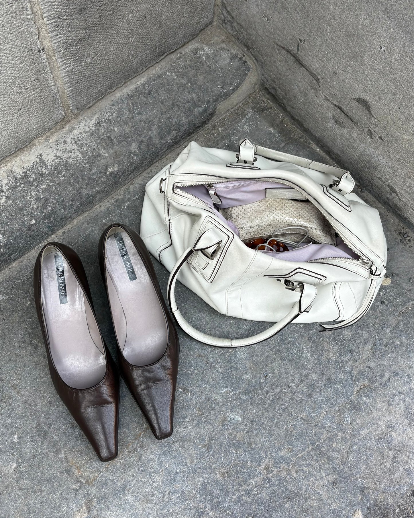 Peter Kaiser brown leather heels